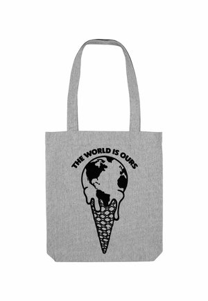 THE WORLD IS OURS PRINT - Cabas - mottled grey