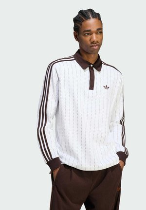 adidas Originals, PINSTRIPES LONGSLEEVE POLO SHIRT - Polo shirt - white