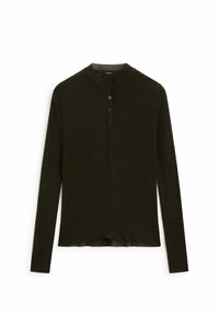 WITH BUTTONS - Striktrøje - mottled dark green