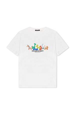 Kaotiko WASHED EXPLOSIVE PARTY UNISEX - Print T-shirt - white