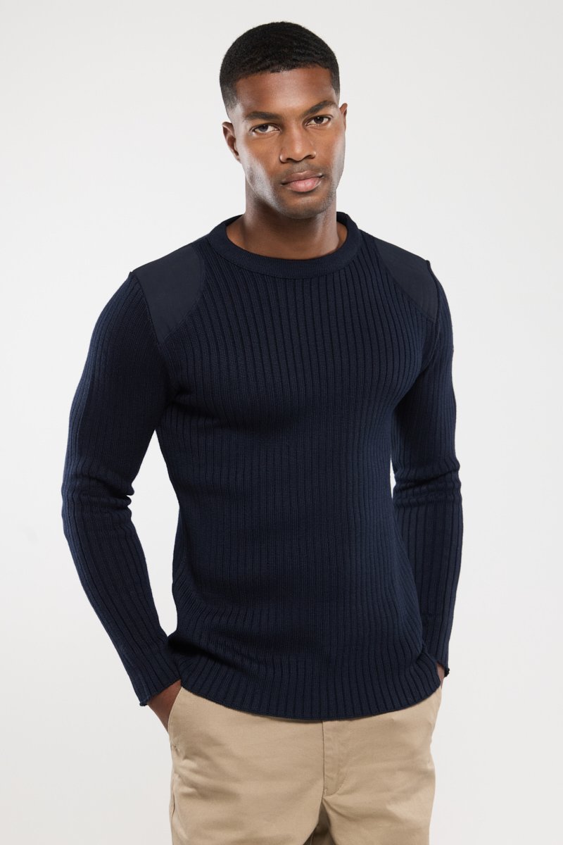 Armor Lux Jungen Pullover Marine-Stil – Blau (429 Navire/Nature), Größe 116, Aus Wolle & Acryl