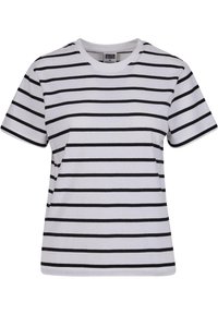 STRIPED BOXY - Majica kratkih rukava s printom - black white