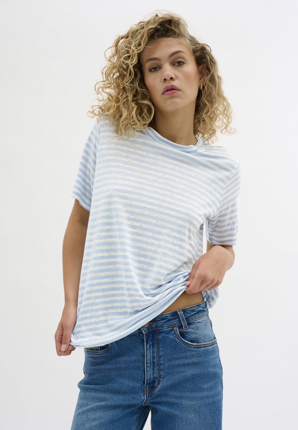 LISA STRIPED - T-Shirt print - clear sky striped
