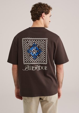 Potiskana majica - dark brown