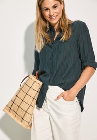Cecil GESTREIFTE STRUKTUR - Button-down blouse - grün