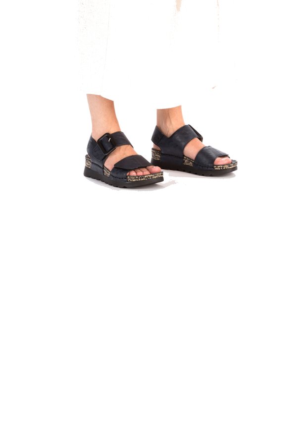 Plateausandalette - blau