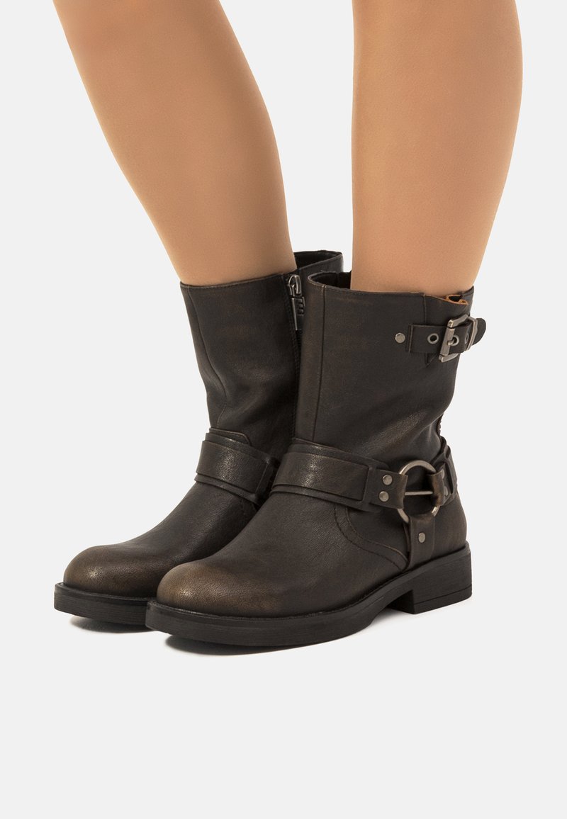 mtng Botines con plataforma - dark brown melange