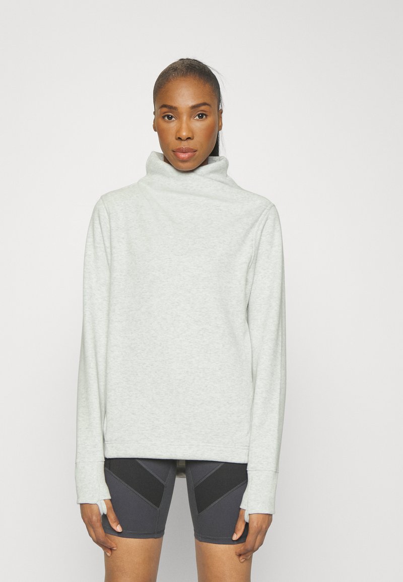 Athleta COZY KARMA TWIST NECK Sweatshirt light grey heather/grau