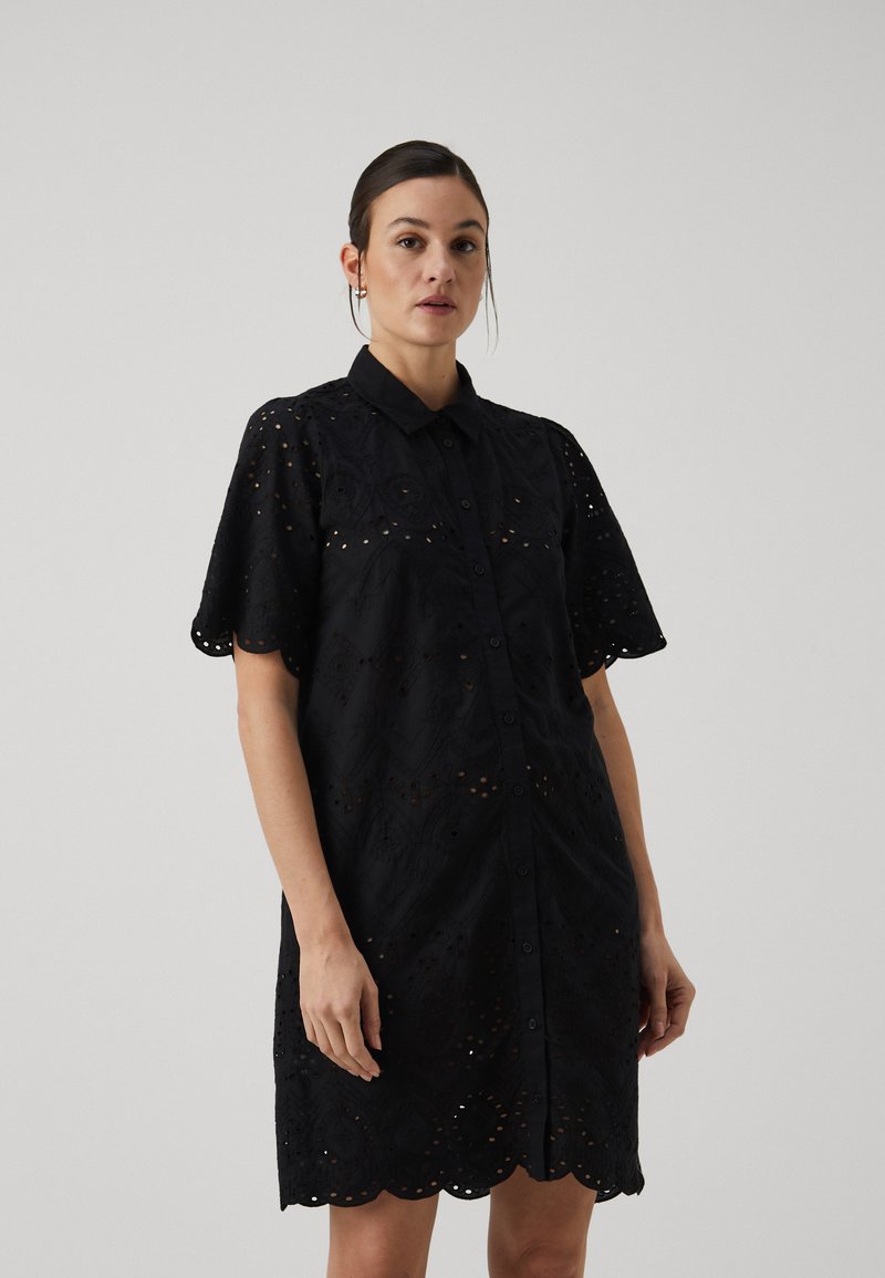 ONLY - ONLSINA CLEO SHIRT DRESS - Skjortekjole - black, Forstørre