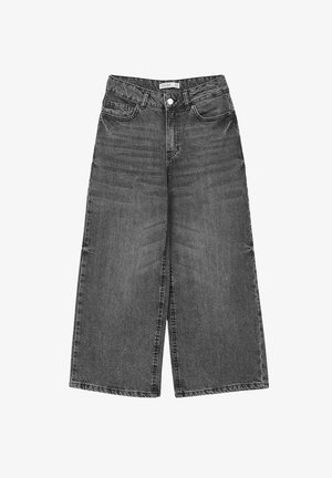 Calliope CROP WIDE - Flared Jeans - grigio