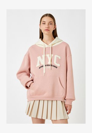 Koton Felpa Con Cappuccio E Zip, A Costine, Grigio Melange, Taglia M - Tuta Donna