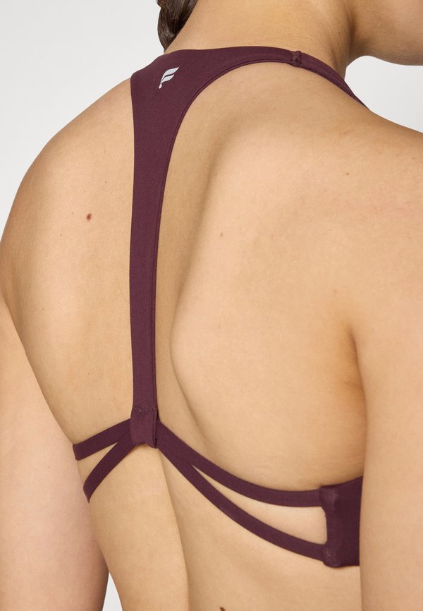 PURELUXE PLUNGE LOW IMPACT BRA - Light support sports bra - oxblood4