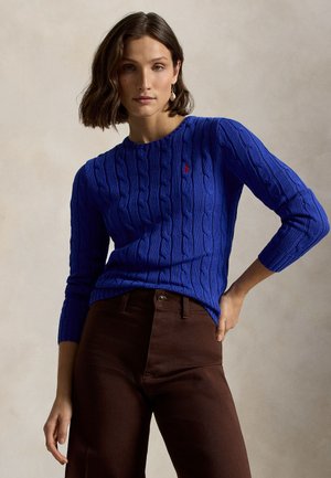 CABLE-KNIT COTTON CREWNECK SWEATER - Πουλόβερ - rugby royal