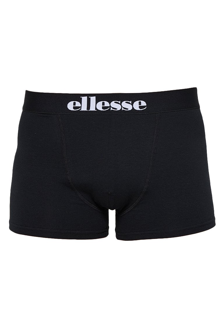 Czarne bawełniane bokserki z białym logo "ellesse" na pasku, z dopasowanym fasonem i gładką fakturą materiału.