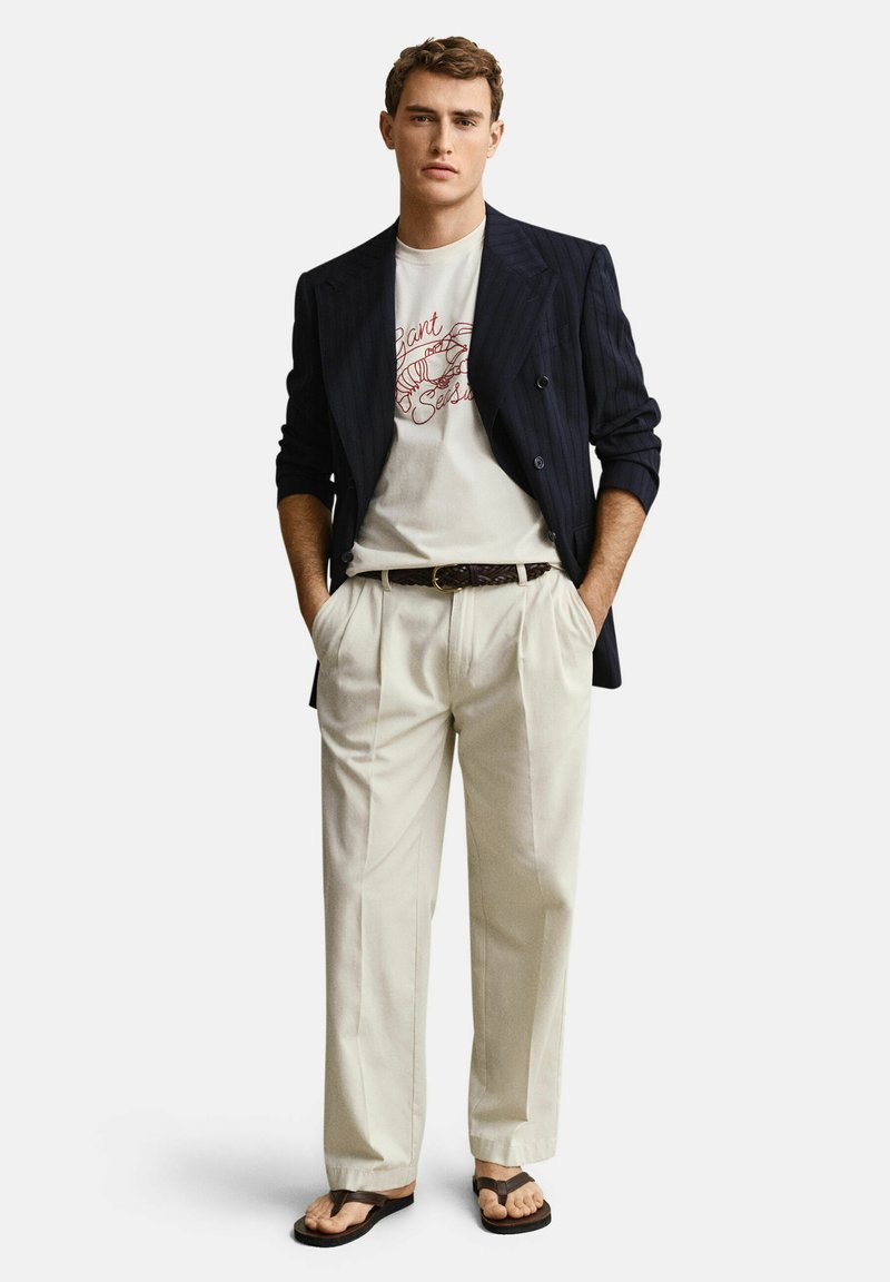 GANT SEASIDE GRAPHIC - Triko s potiskem - cream