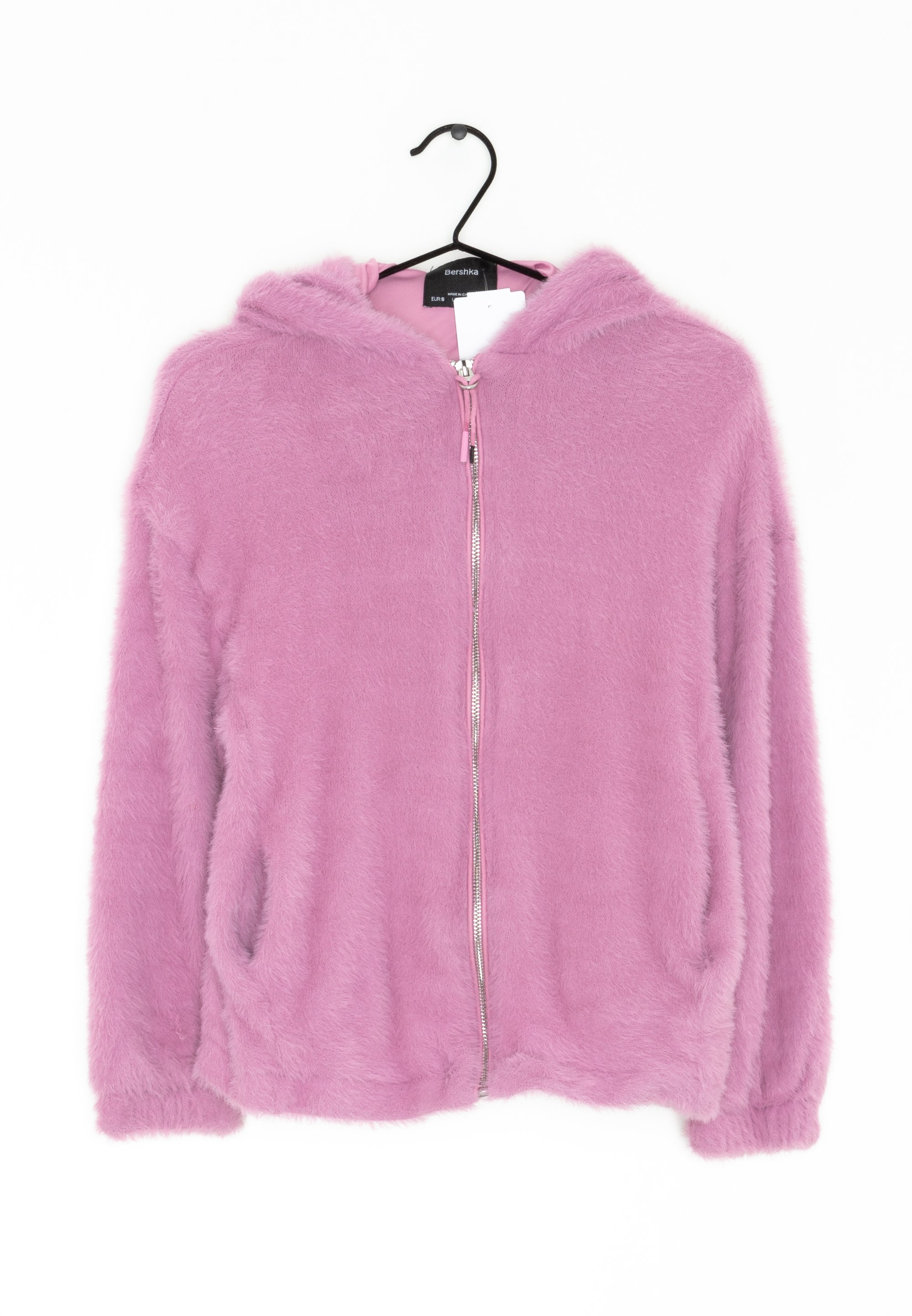Bershka Sudadera con cremallera pink/rosa (Segunda mano