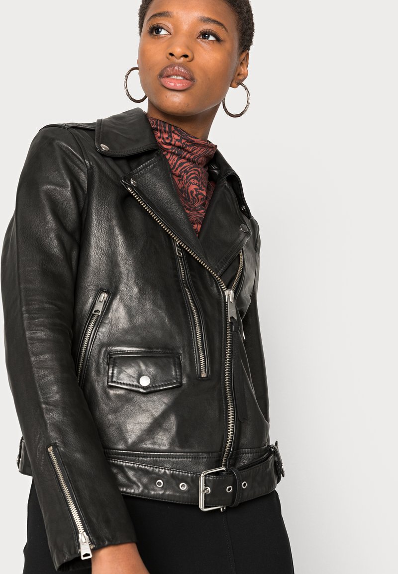 Damen Leichte Jacken | AllSaints DREN BIKER Lederjacke black/schwarz - KM64473 Damen Leichte Jacken | AllSaints DREN BIKER Lederjacke black/schwarz - KM64473