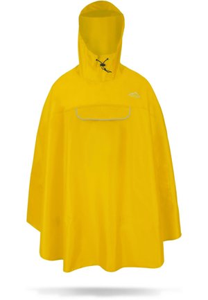 UNISEX WASSERDICHTER REGENPONCHO MIT KAPUZE UND REFLEKTOR - Regenjacke / wasserabweisende Jacke - gelb