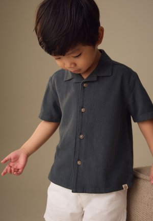 Next, REGULAR FIT - SHORT SLEEVES REVERE COLLAR - Pluus - charcoal grey