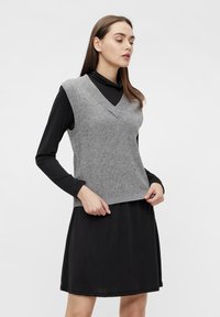 Object OBJMALENA  WAISTCOAT - Pullover - medium grey melange