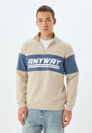 SLOGAN PRINTED - Collegepaita - beige