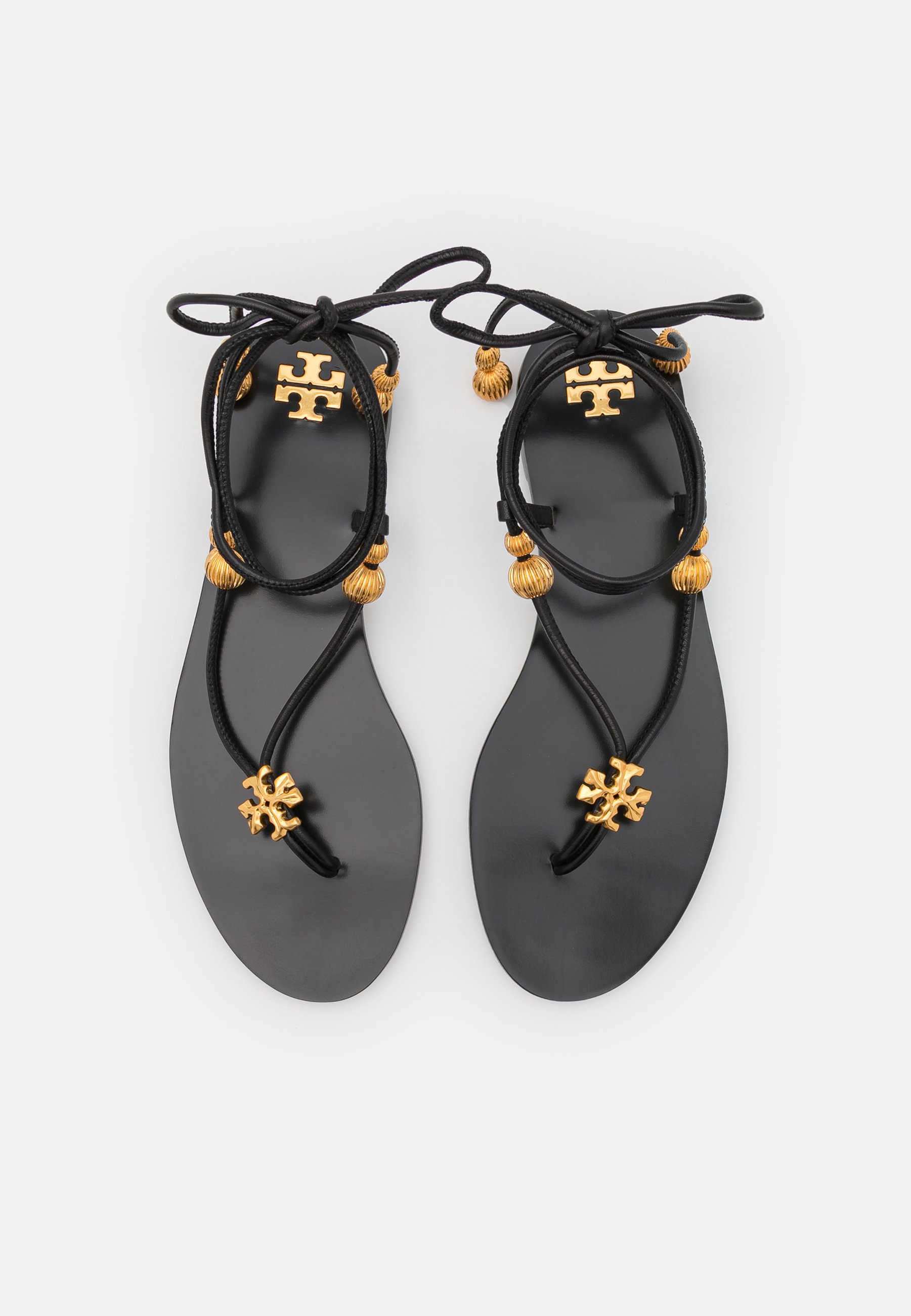 tory burch black flat sandals