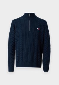 CABLE FLAG ZIP - Trui - dark night navy