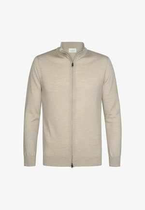 PROFUOMO, PROFUOMO CARDIGAN FULL ZIP - Cardigan - beige