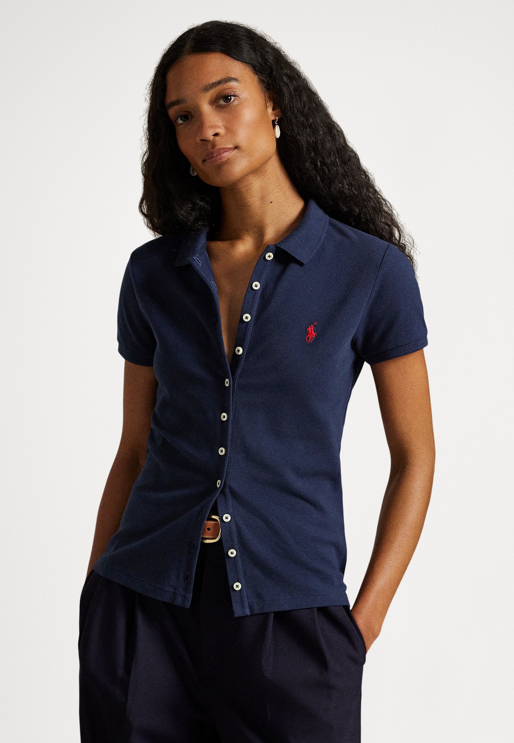 Polo Ralph Lauren BUTTONED PLACKET POLO SHIRT - Button-down blouse