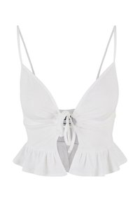 WAFFLE RUFFLE - Tops - white