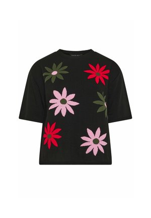 Yours Clothing, T-shirt print - black