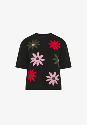 Yours Clothing, T-shirt print - black
