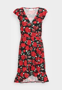 VILA VIMOONEY - Vestido de malha - black aop