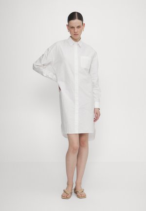 EMBROIDERED DRESS - Shirt dress - white