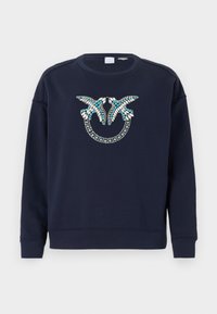 NELLY MAGLIA FELPA LOGO BIRDS RICAMATO - Felpa - abyss blue