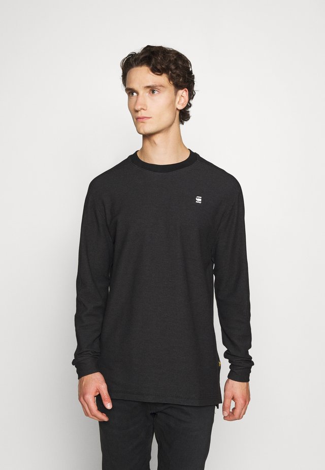 KORPAZ R T L\S - Pullover - dark black/light shadow