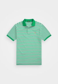 STRIPED MESH POLO SHIRT - Polo - summer emerald/white