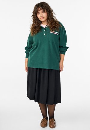 MITTELLANGER BALLON MIT ELASTISCHEM BUND - Áčková sukně - black