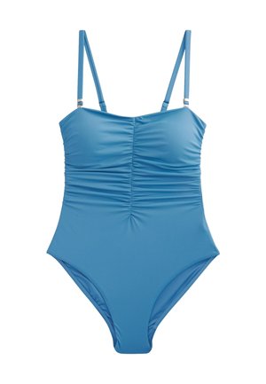 TUMMY CONTROL RUCHED BANDEAU TALL - Costum de baie - steel blue