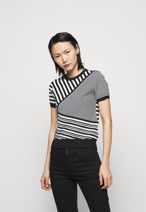 Print T-shirt - black/white