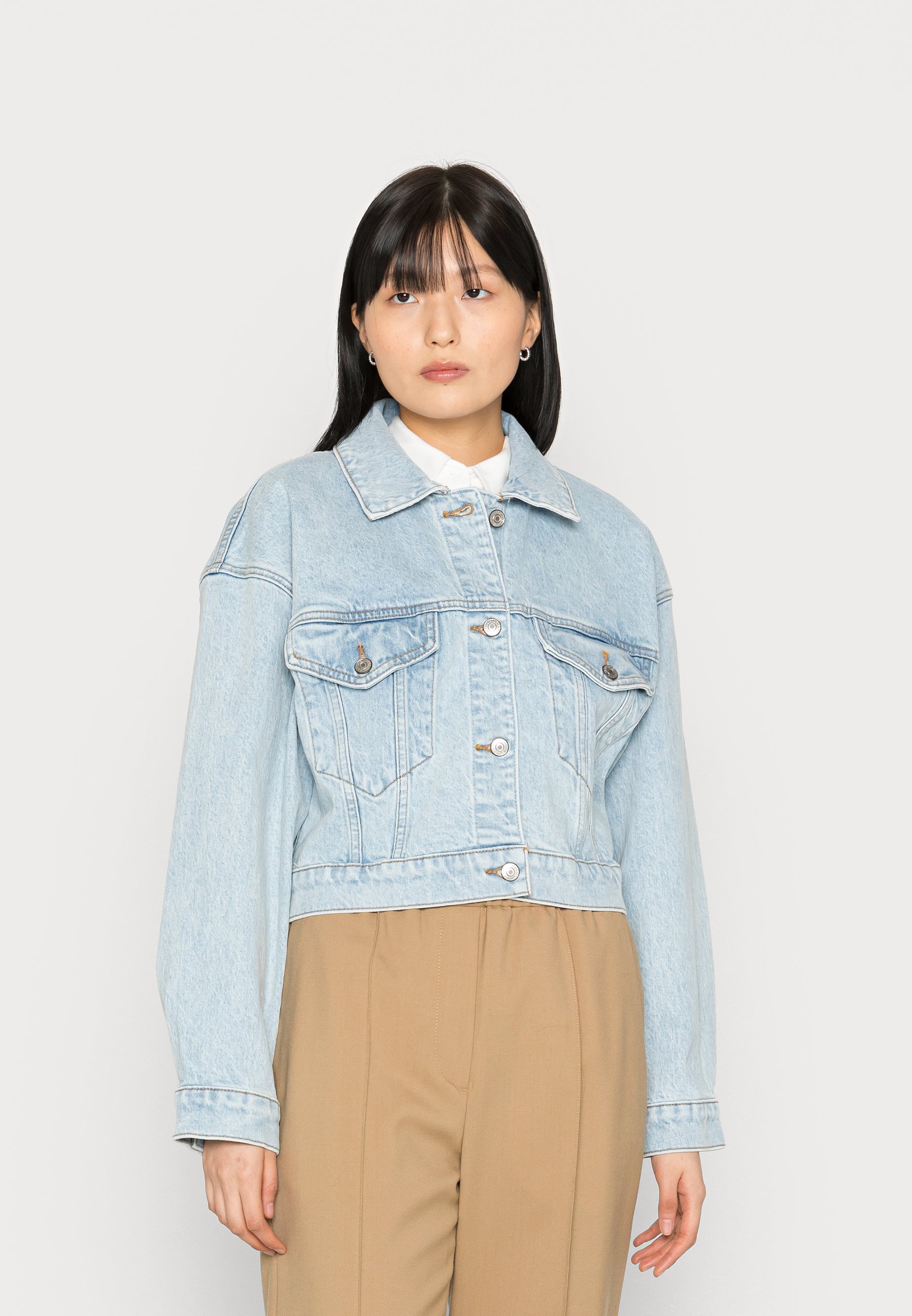 Abercrombie \u0026 Fitch JACKET - Giacca di jeans - light marble/celeste -  Zalando.it