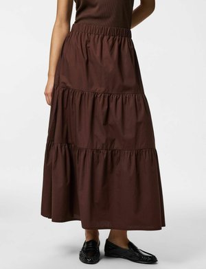 Pieces MAXIROCK PCPAMILLA HW - Maxisukňa - chicory coffee