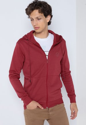 BASIC - Sweat zippé - granat