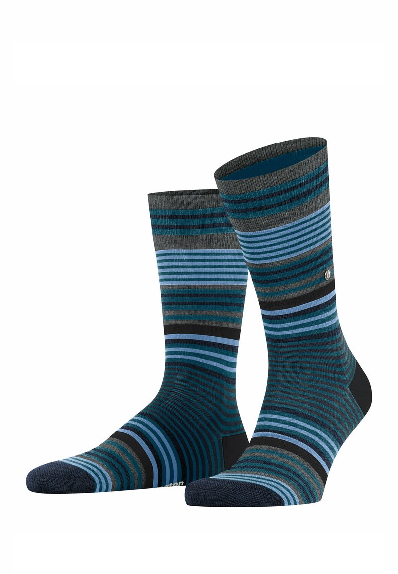 Burlington STRIPE - Socken - lagoon