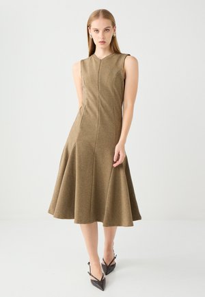 MIDI  - Strickkleid - beige