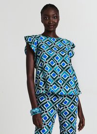 Calliope FANTASIA GEOMETRICA - Camicetta - var verde petrolio