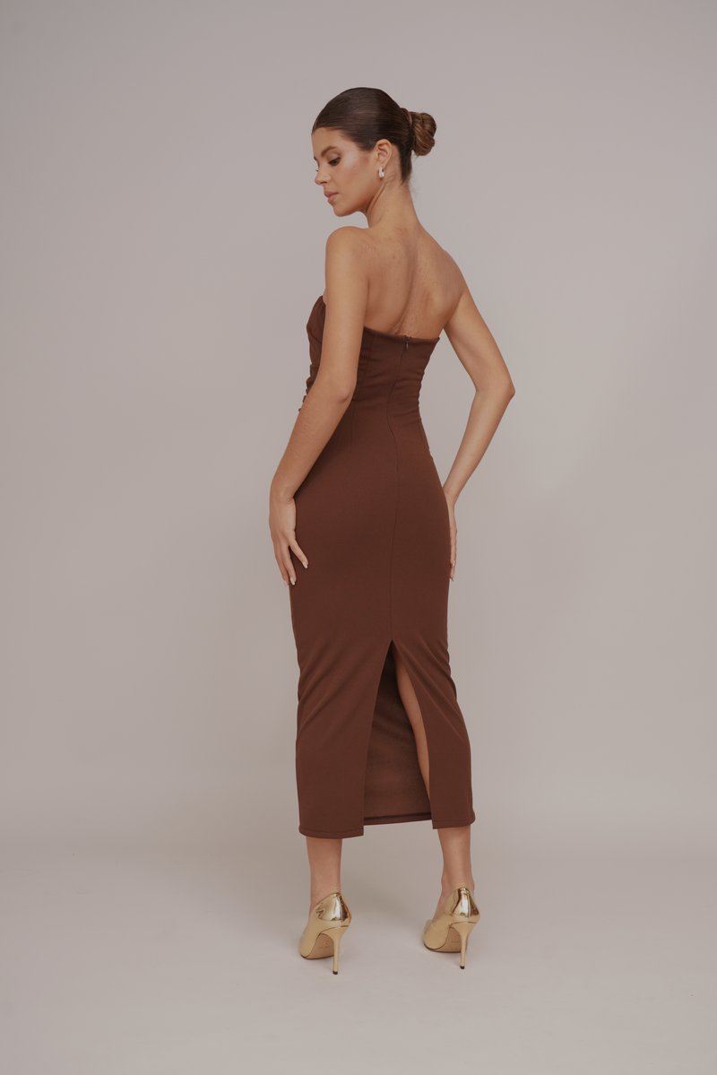 WAL G. JOSEFINA BANDEAU MIDI DRESS - Cocktail dress / Party dress - dark brown - Zalando.co.uk WAL G. JOSEFINA BANDEAU MIDI DRESS - Cocktail dress / Party dress - dark brown - Zalando.co.uk