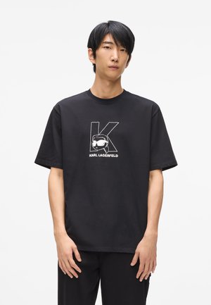 Nyomott mintás póló - black