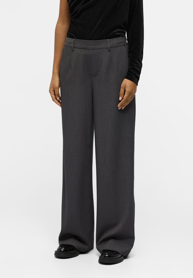 Object OBJLISA WIDE NOOS - Stoffhose - medium grey melange