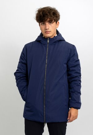 Piumino lungo - dark blue plain